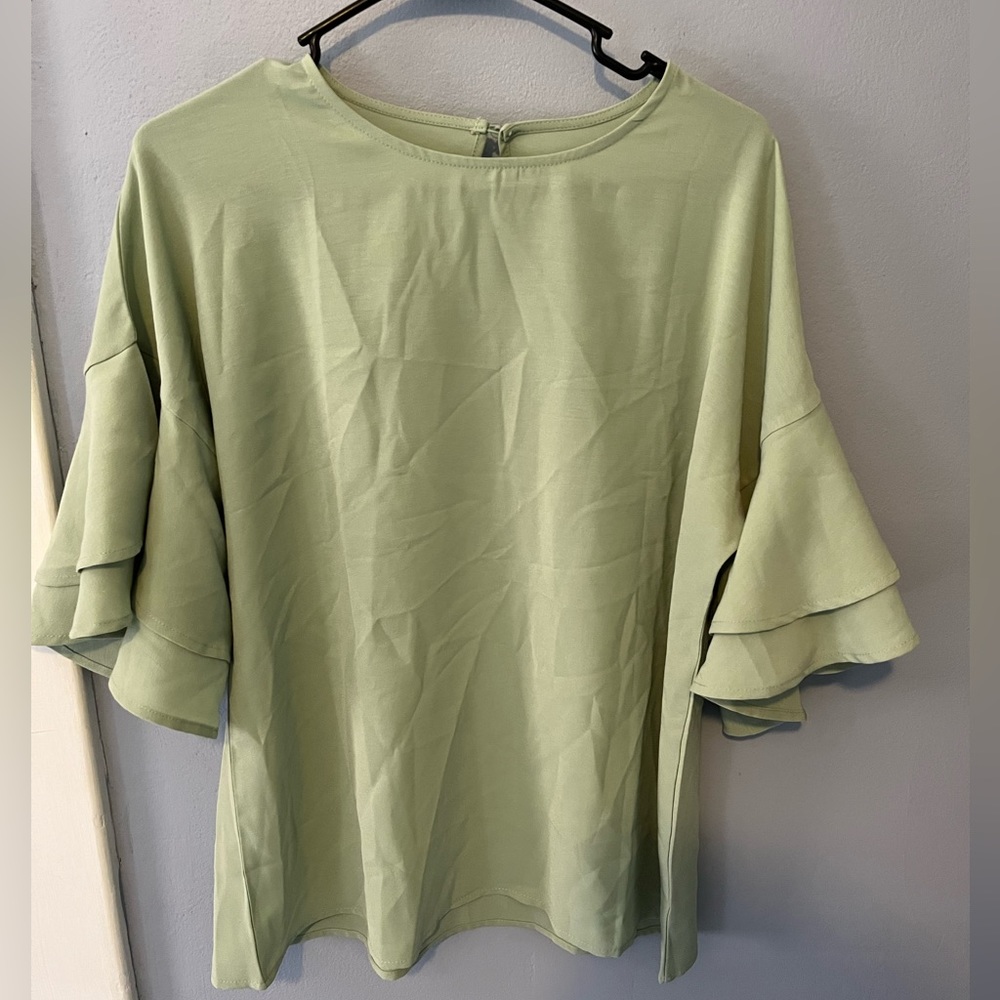 Mint green blouse